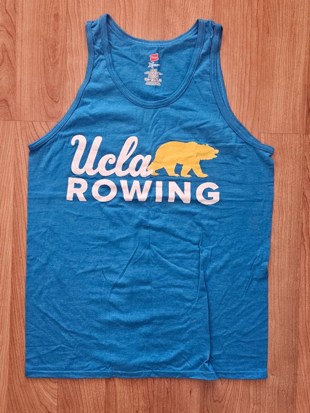 Like New! UCLA Rowing blue tank top with yellow bruin bear - men's size medium